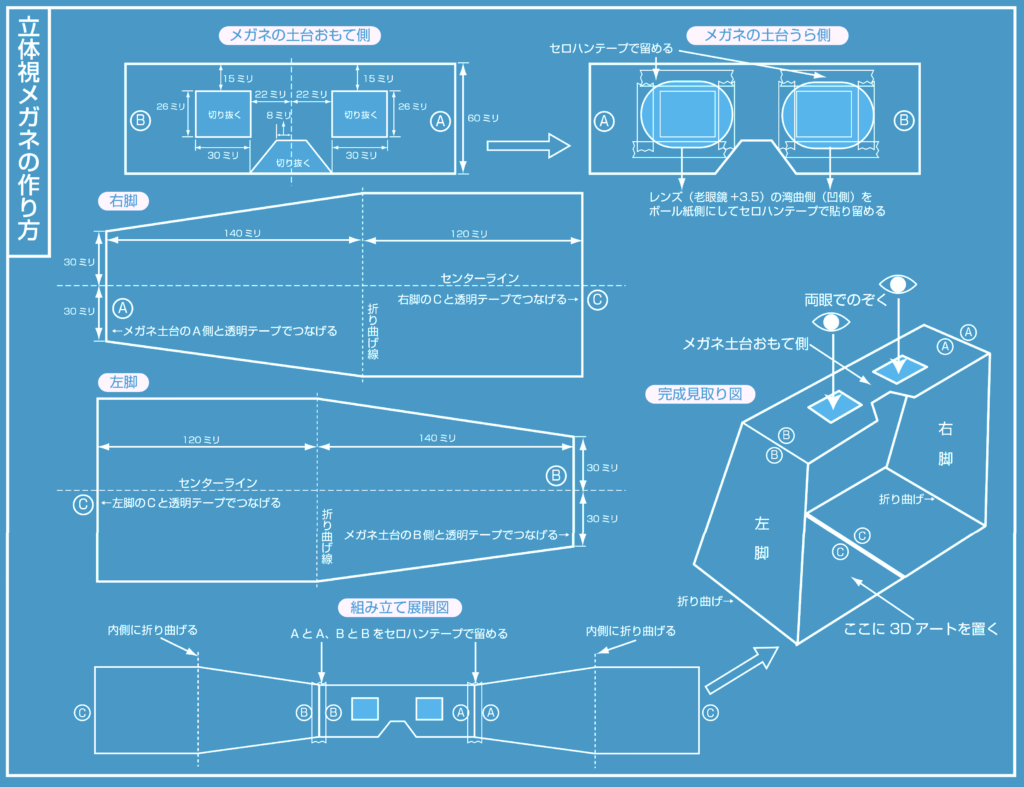 立体視メガネの作り方 ステレオビュアー シルバーペガサスブログ